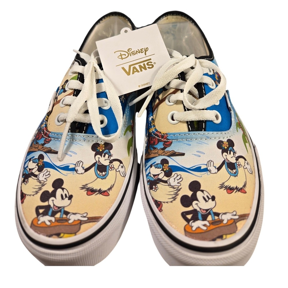 Disney Vans‎ Authentic Mickey and Friends Hawaiian Sneakers Mens 4.5 Womens 6.0